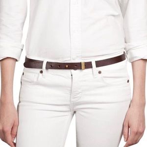 Everlane High Low Belt - Brown (small)